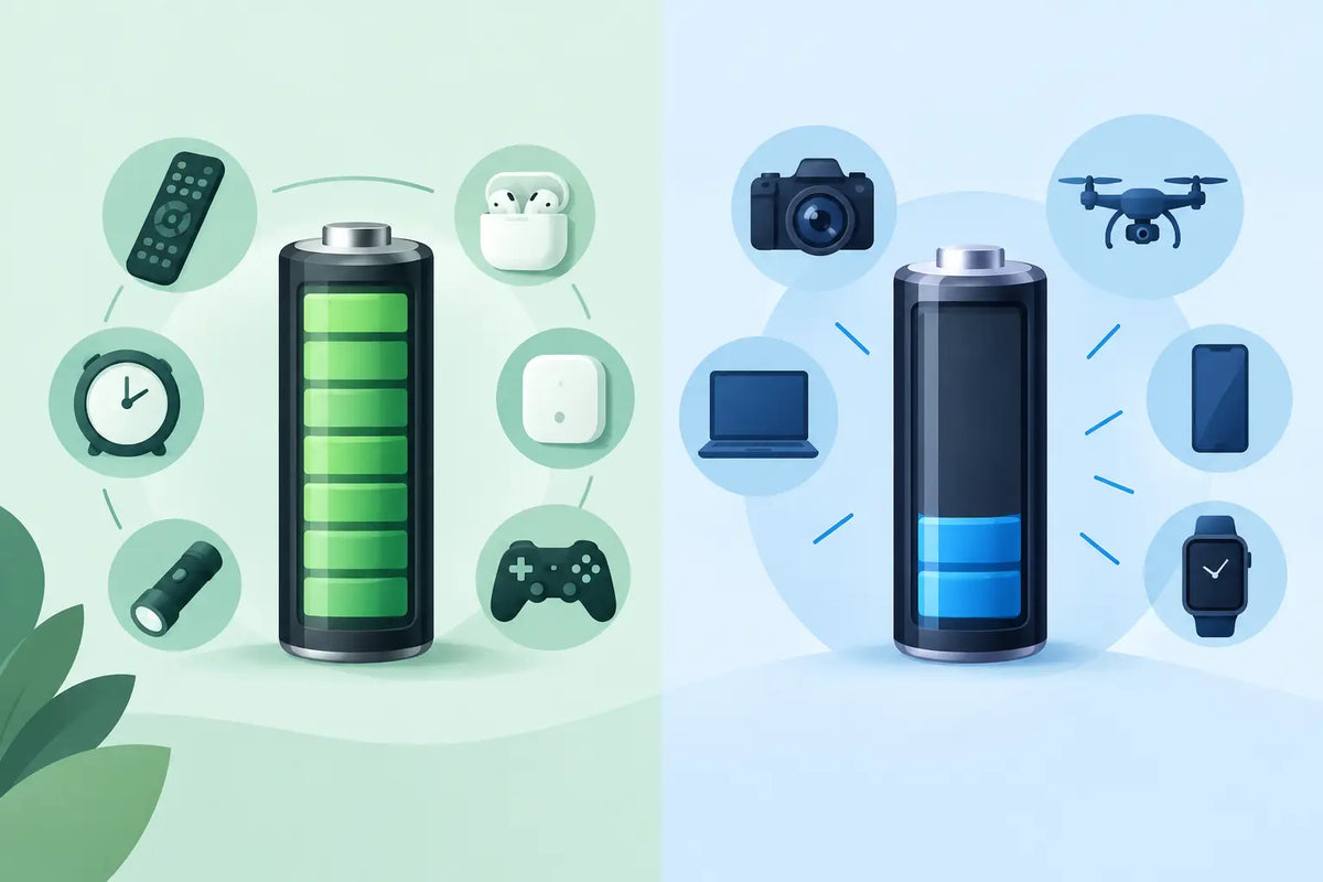 High Capacity Versus High Drain Batteries