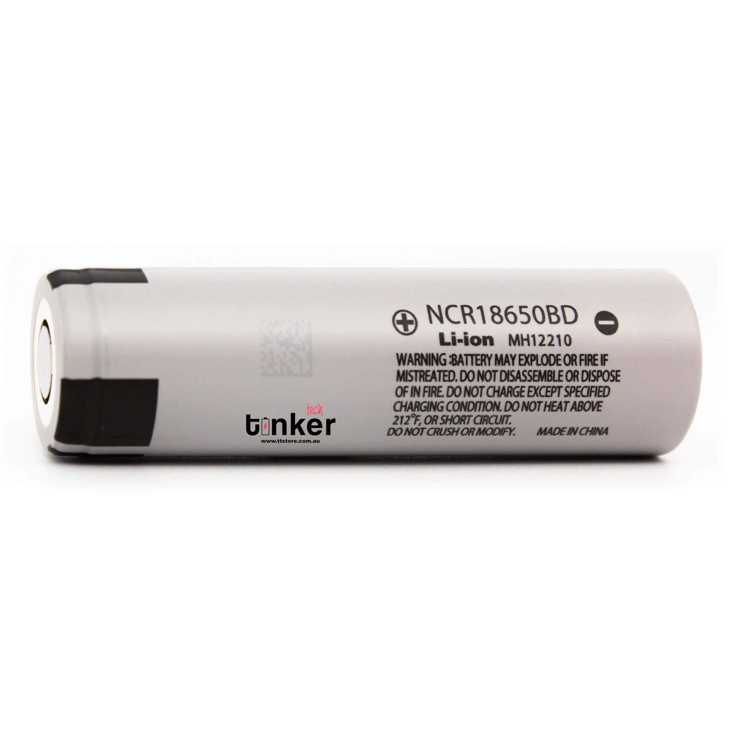 Panasonic NCR18650-BD 3200mAh 10A Battery - TinkerTech AU Panasonic 18650 Flat Top