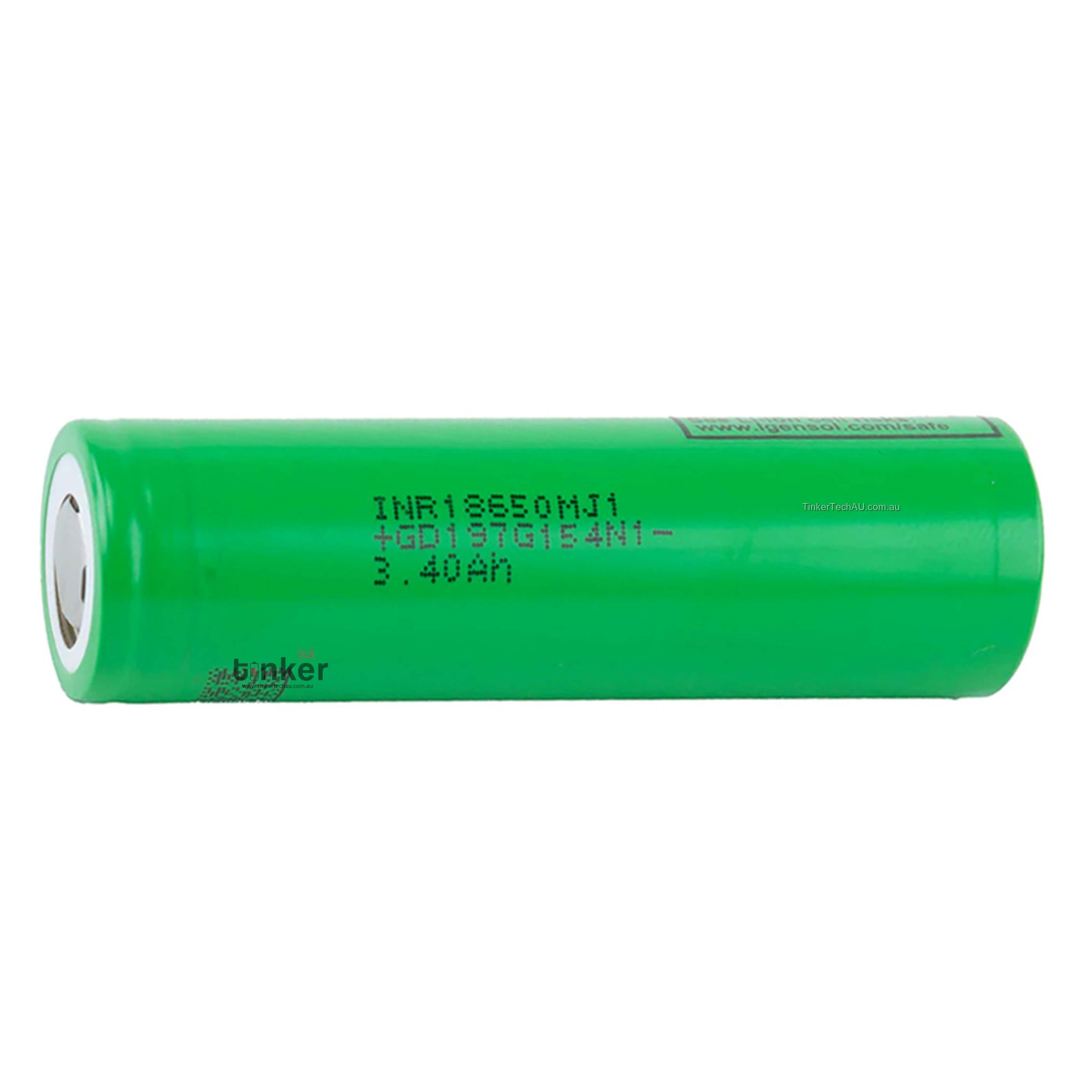 Tinker LG MJ1 18650 3500mAh 10A Lithium Ion Battery | TinkerTech AU