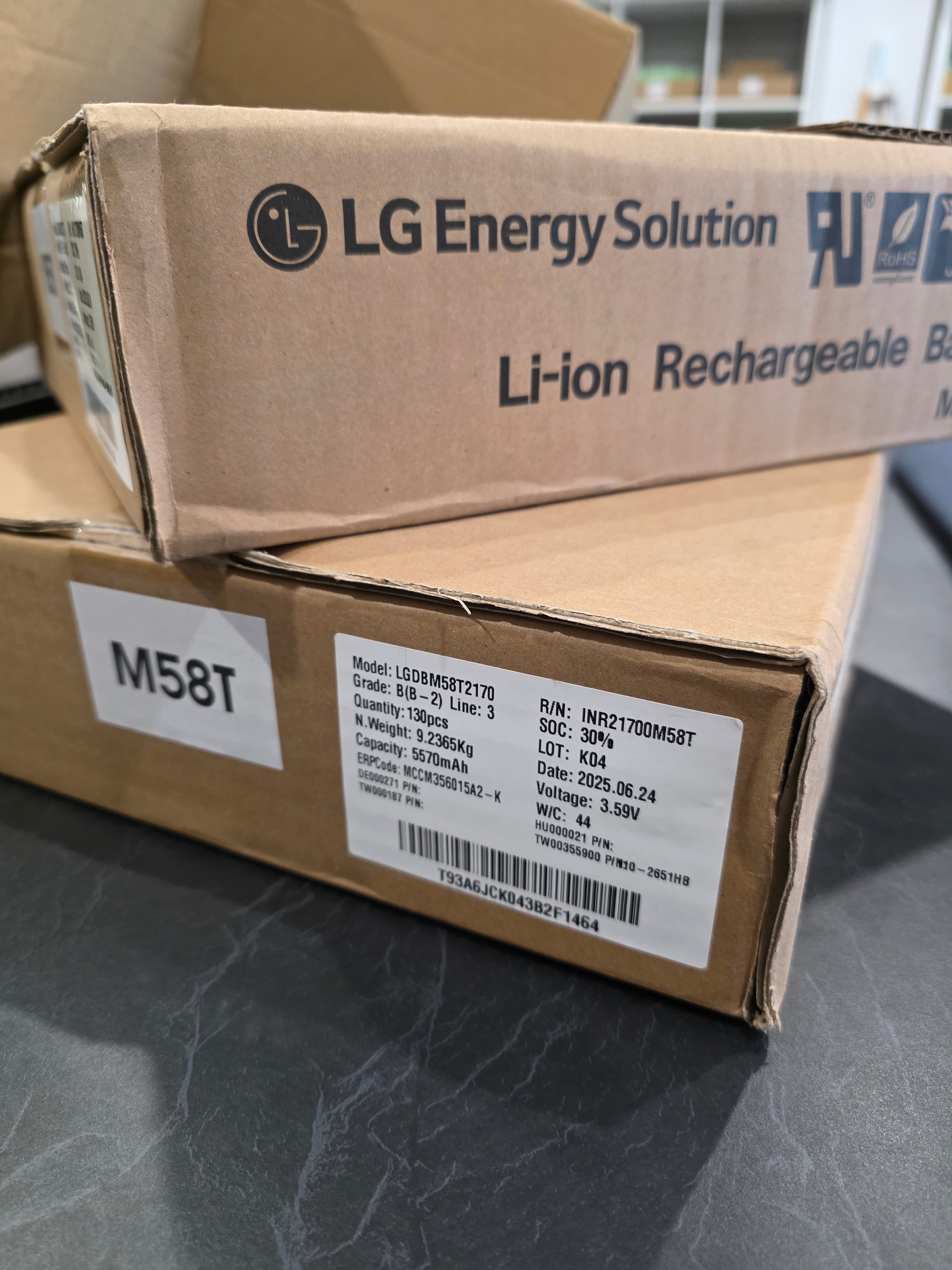 Tinker LG M58T 21700 5800mAh 12A Battery