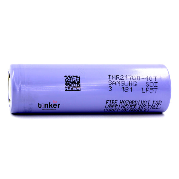 Samsung 40T 21700 4000mAh 30A Battery - TinkerTech AU Samsung 21700 Flat Top