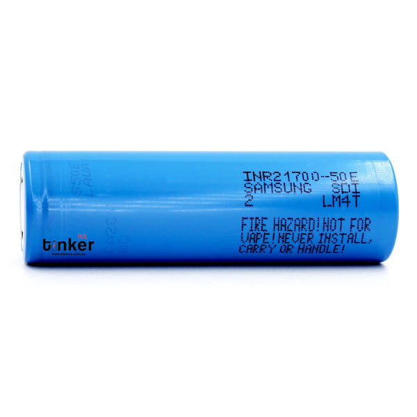 Samsung 50E 21700 5000mAh 10A Battery - TinkerTech AU Samsung 21700 Flat Top