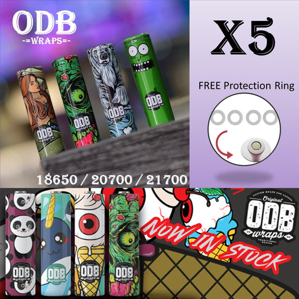 ODB 18650 Custom Cover Skin 5pcs/Pack - TinkerTech AU TinkerTech AU