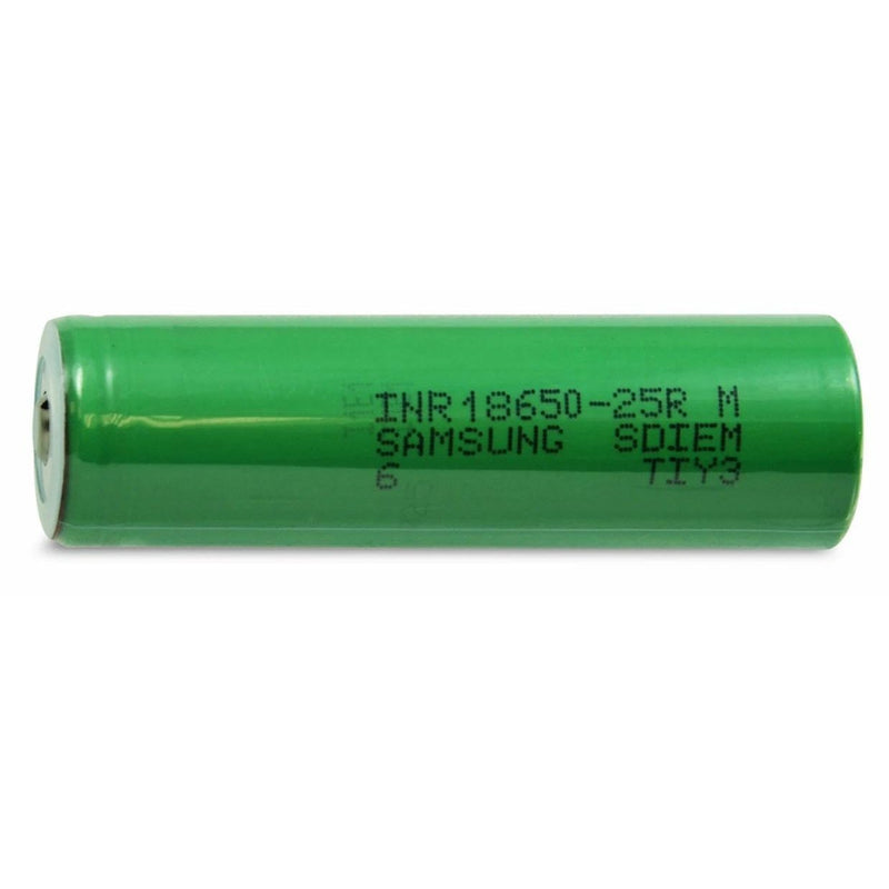 Samsung 25R 18650 2500mAh 20A Battery - Button Top - TinkerTech AU Samsung 18650 Button Top