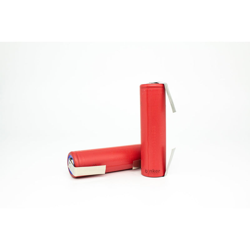 Sanyo NCR18650-GA 3500mAh 10A Battery - Solder Tabbed - TinkerTech AU Sanyo 18650 Tabs