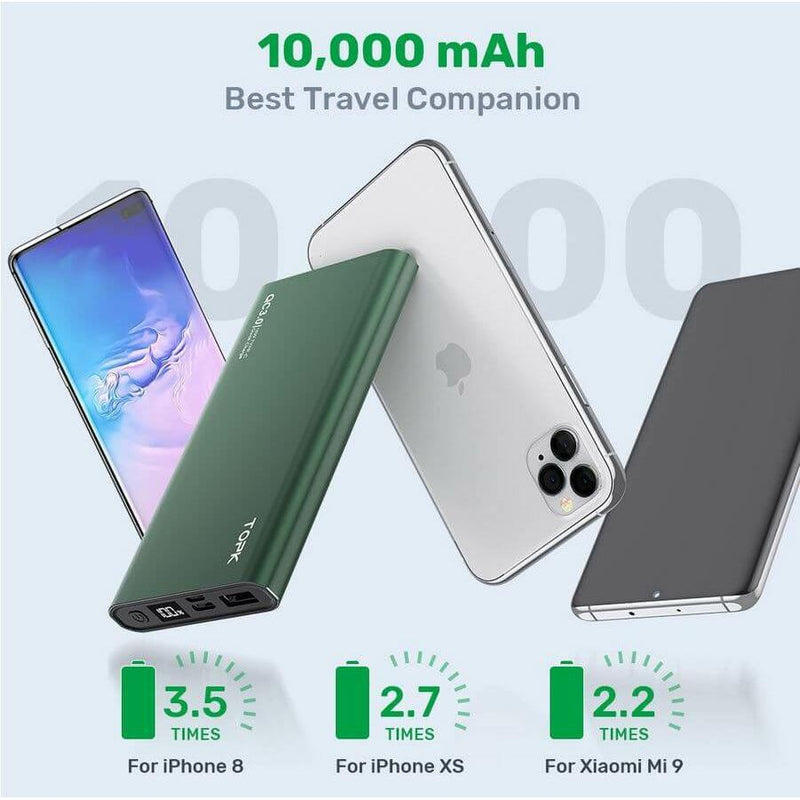 TopK Power Bank 10000mAh PD QC 3.0 Fast-Charge 18W - TinkerTech AU TinkerTech AU