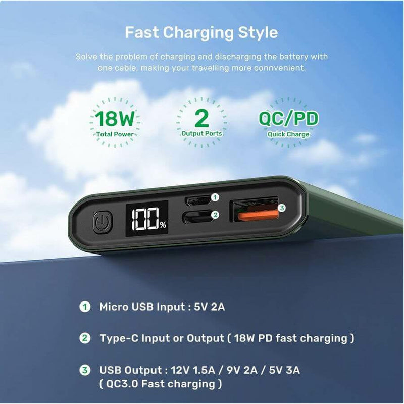 TopK Power Bank 10000mAh PD QC 3.0 Fast-Charge 18W - TinkerTech AU TinkerTech AU