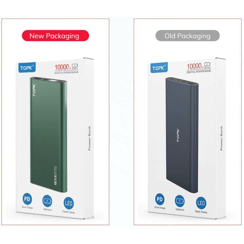 TopK Power Bank 10000mAh PD QC 3.0 Fast-Charge 18W - TinkerTech AU TinkerTech AU